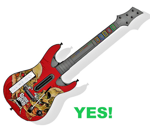 Wii guitar hero back - guitar,