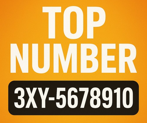 Sim top number - number, |