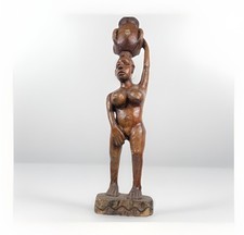 Statua donna africana in legno