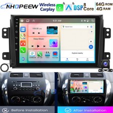 Autoradio 4+64GB Android 15 Apple Carplay GPS DSP KAM per SUZUKI SX4 FIAT SEDICI