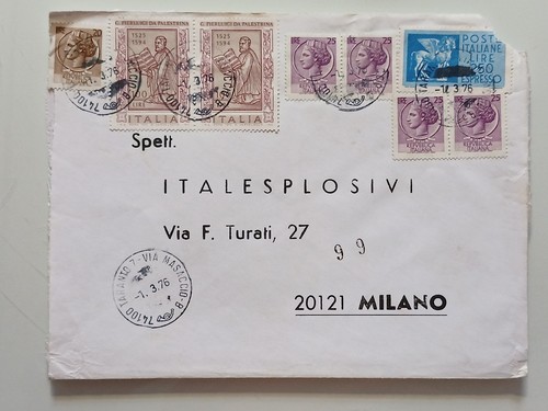 Storia postale 1976 busta - storia,