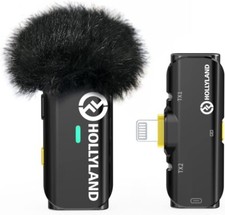 Hollyland Lark C1 Microfono Wireless Lavalier per iPhone, Plug & Play, Kit Solo