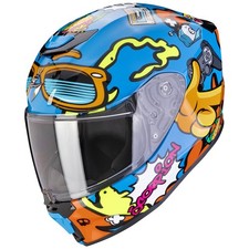 Casco Scorpion casco integrale bambini casco moto Exo-JNR Air Fun blu/arancione