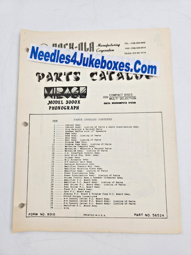 Manuale ricambi jukebox