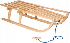 Slitta per Bambini con Manubrio Tradizionale IN Legno Cordicella