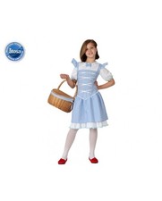 Costume Alice Dorothy bambina 10/12 vestito celeste tirolese tedesca carnevale