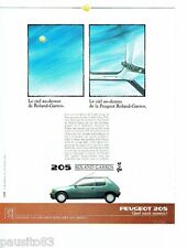 PUBLICITE ADVERTISING 116  1989  La Peugeot 205 Roland Garros