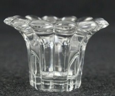 Portacandela IN VETRO Cristallo SINGOLO Candeliere Candelabro per CANDELA Arte