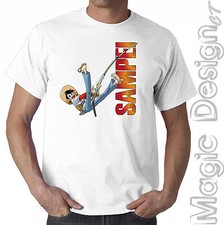 SAMPEI PESCATORE SANPEI KYOSHIN  MANGA FISHING CARTOON ANNI 80 T-SHIRT  UNISEX