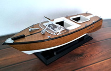 SCONTO del 20 % - MOTOSCAFO Tipo RIVA in LEGNO Lft. 50 Cm. MODELLINO Già Montato