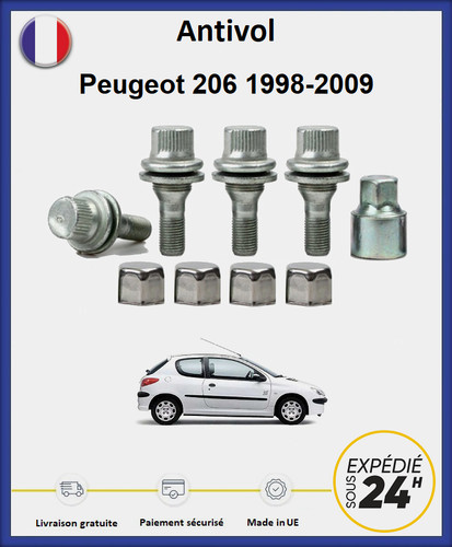 Ecrous antivol roues - ecrous, de