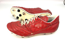 Pantofola d'oro scarpe calcio 1886 super star extra rosse vintage uk 8,5