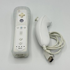 NINTENDO WIIMOTE CONTROLLER BIANCO MOTION PLUS NUNCHUCK COVER ORIGINALE