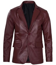 Blazer uomo pelle bordeaux