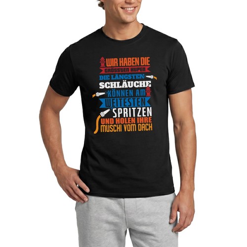 Shirt uomo pompieri frase - uomo,