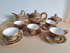 Ceramica DERUTA Servizio LATTE THE CAFFE' 15 pz anni '60 Porcellana Lustro