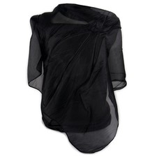 Stola nera cerimonia organza