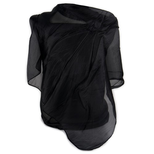 Stola nera cerimonia organza
