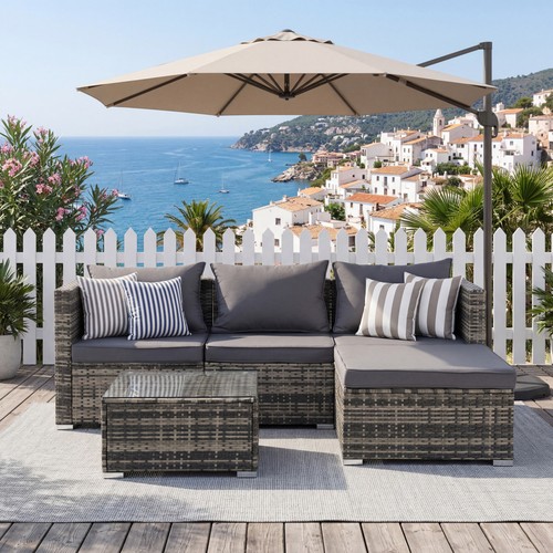 Set divano posti rattan - 5,