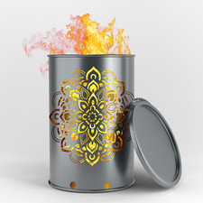 Bidone fuoco mandala |