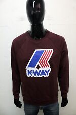 K.Way Felpa Uomo Taglia XL Sweateshirt Rosso Maglione Logo Pullover Invernale