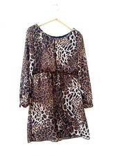  ??Abito Mini Abito 34/36/38 boho Sexy Elegante Tunica Hipster Vintage Animal