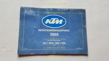 KTM 125-250-350-500 1988 manuale uso manutenzione TEDESCO originale