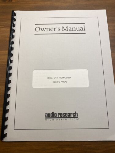 Audio research sp14 - audio,