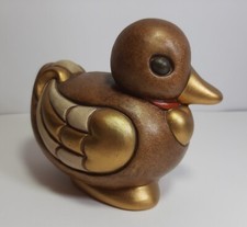 Scultura THUN Oca Anatra Papera Colore Bronzo Rara cm 11 Fuori Produzione