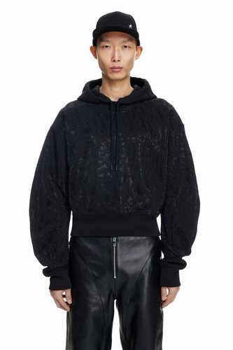 Felpa con cappuccio mugler - con,