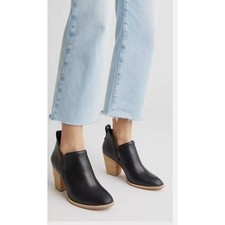 Jeffrey Campbell Taglie 8.5 Nero Stivaletti da Infilare Pelle Solido Grosso Boho