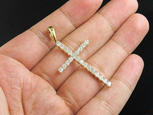 Ciondolo croce diamante - , punta