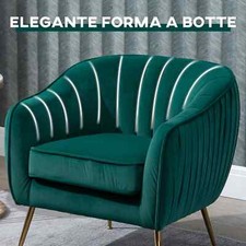 HOMCOM Poltrona da Salotto Imbottita con Braccioli e Schienale, Design Moderno,