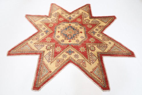 Tappeto quadrato rosso kazako