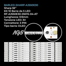 KIT 10 BARRE STRIP 5 LED TV