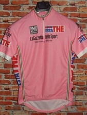 ROSA GIRO SANTINI MAGLIA BICI CICLISMO SHIRT MAILLOT CYCLISM tg. L