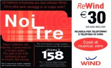 1622 SCHEDA RICARICA USATA WIND 30 NOI TRE 30-06-2006 OCR 19 CAB 38