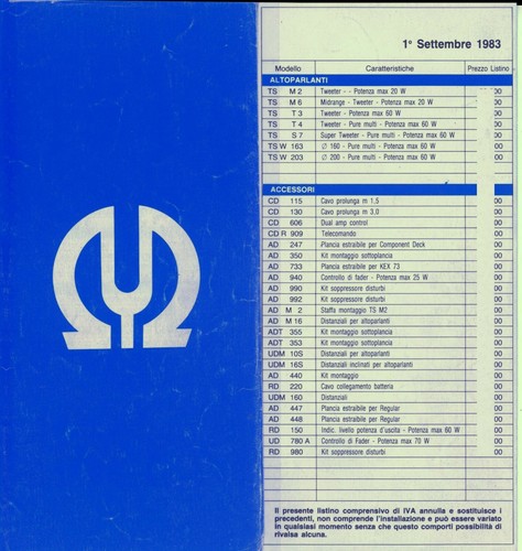 Pioneer price list2 1983 - pioneer,