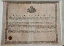 Documento autografo Carlo