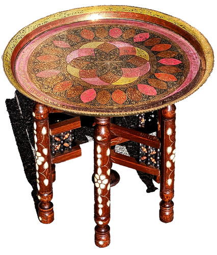 Tavolino orientale indiano - tavolino,