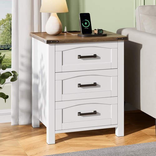 Decofy comodino casale con - comodino,