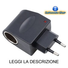 ADATTATORE PRESA ACCENDISIGARI AUTO SPINA RETE CASA DA 220V A 12V 1000mAh