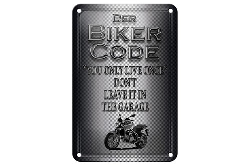 Blechschild motorrad 12x18 - 12x18, cm