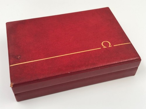 Omega caja piel roja - caja, aÑos