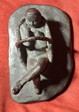 Bronzo Antico.Bronzo di "bambino"in culla,metafora del Peter Pan;firmato/ datato