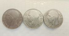 Tre monete rare da 20 centesimi di lire, una del 1940 e l'altra del 1942