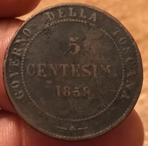 Moneta centesimi 1859 - 5,