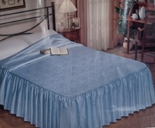 Copriletto Matrimoniale Damasco, Azzurro Polvere 60% cotone 40% poliestere. 