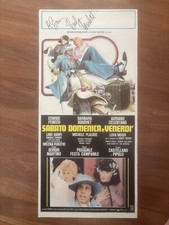 AUT.,Locandina,SABATO DOMENICA LUNEDI AUTOGRAFO ORIGINALE BARBARA BOUCHET SIGNED