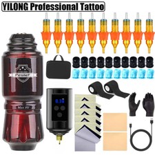 Pistola per tatuaggi principianti motore coreless macchina trucco penna kit potenza wireless 1200 mAh